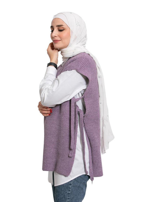 lavender Cut Pelt Pullover One Size - Khotwh